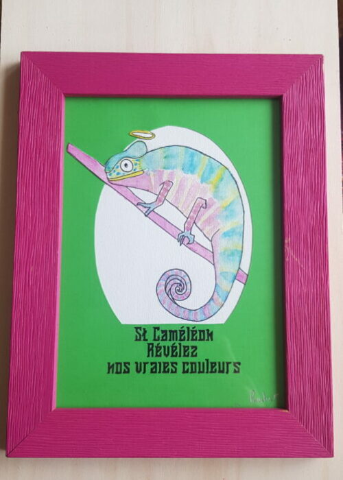 17 caméléon cadre